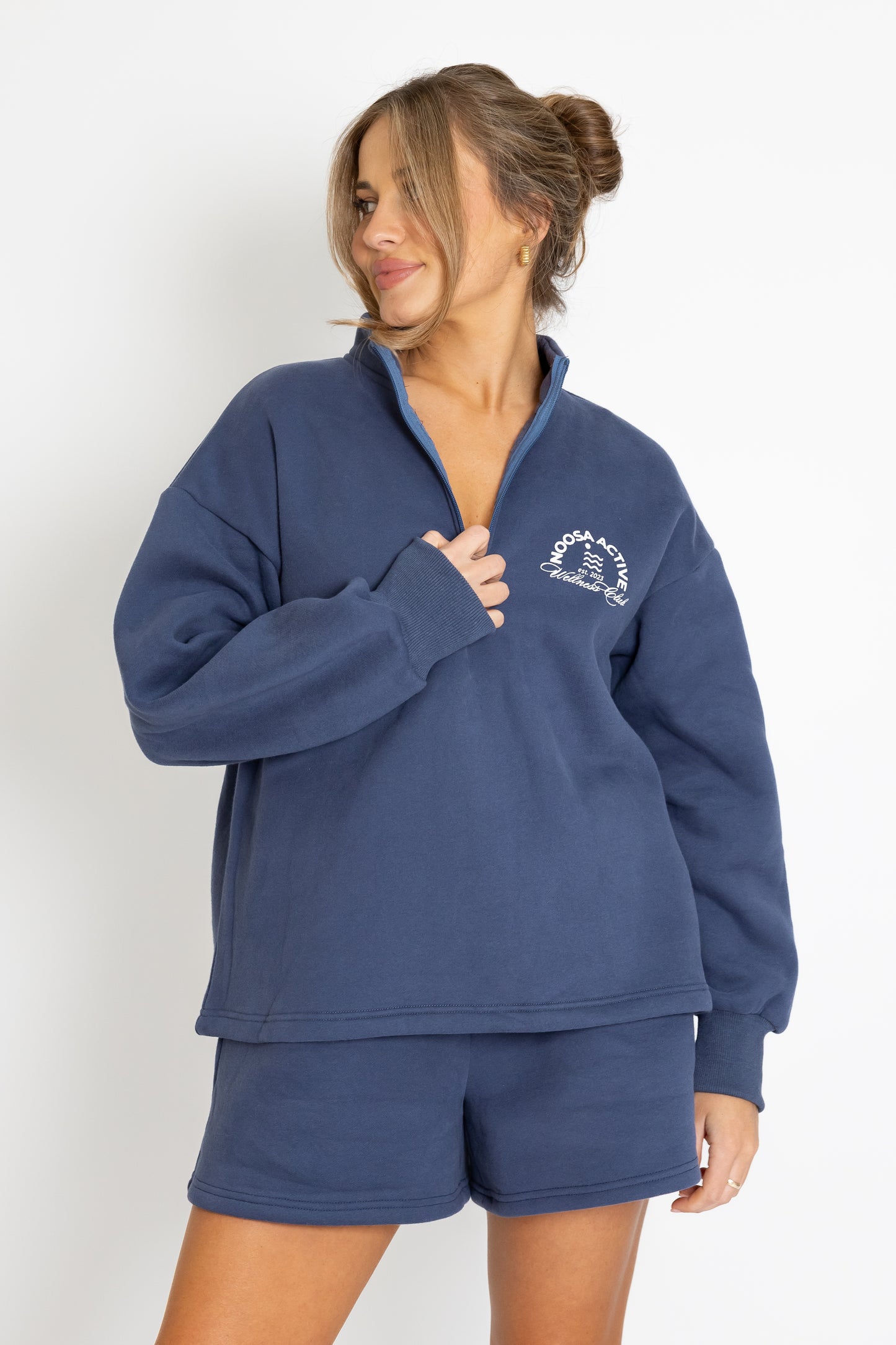 Little Cove Half Zip Jumper - Navy - Noosa Active