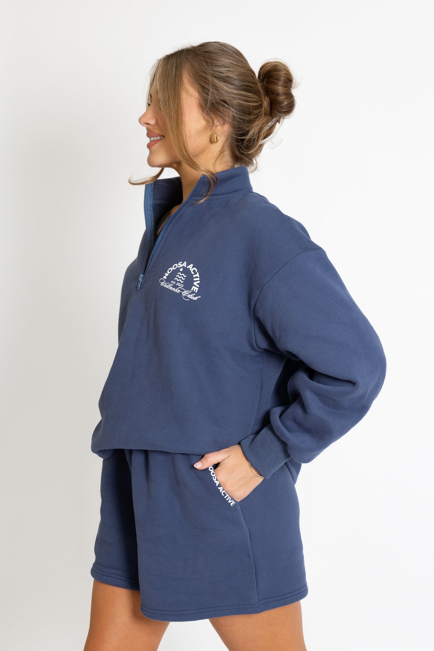 Little Cove Half Zip Jumper - Navy - Noosa Active