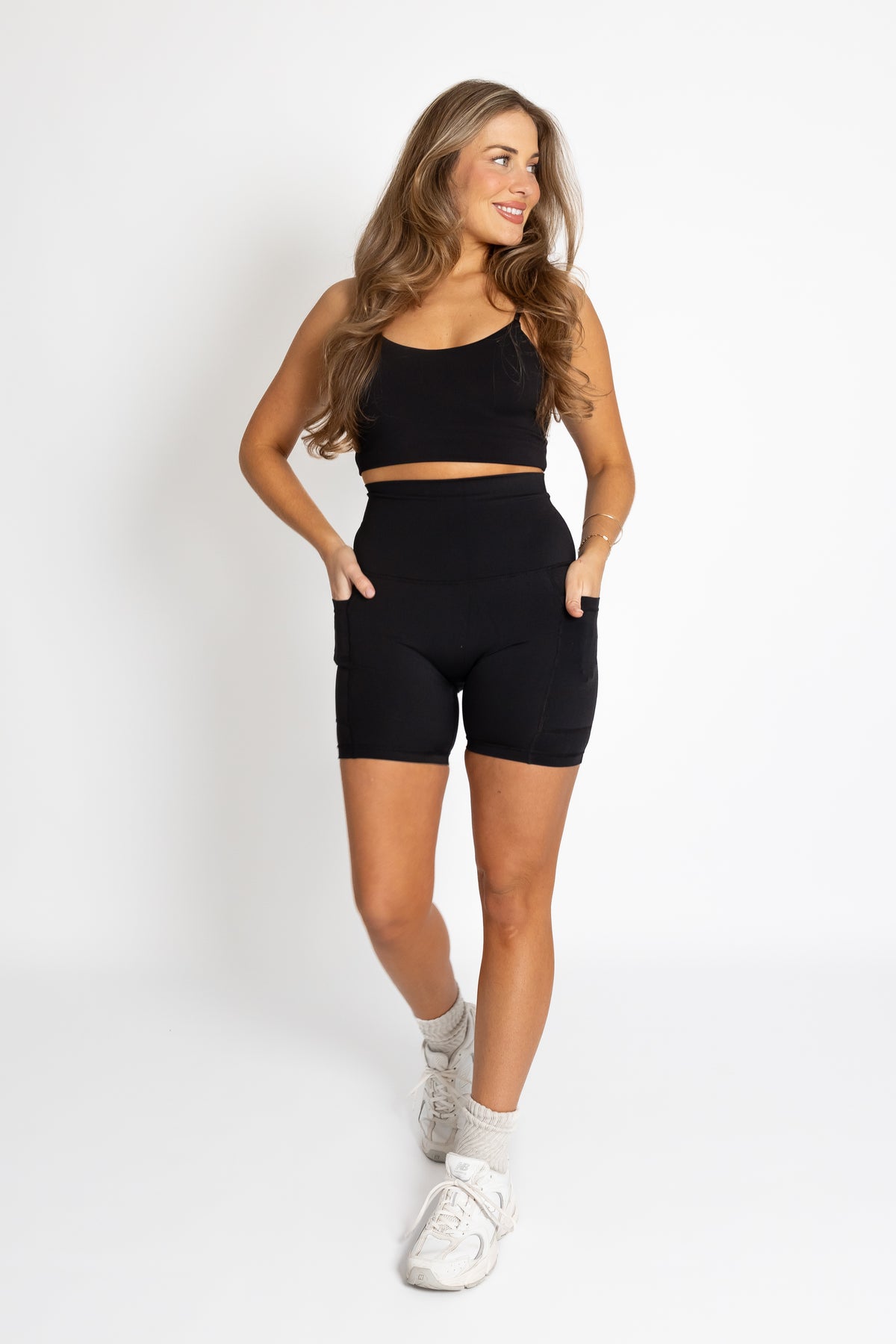 Premium Ultra High Waist 6&quot; Bike Shorts - Black - Noosa Active