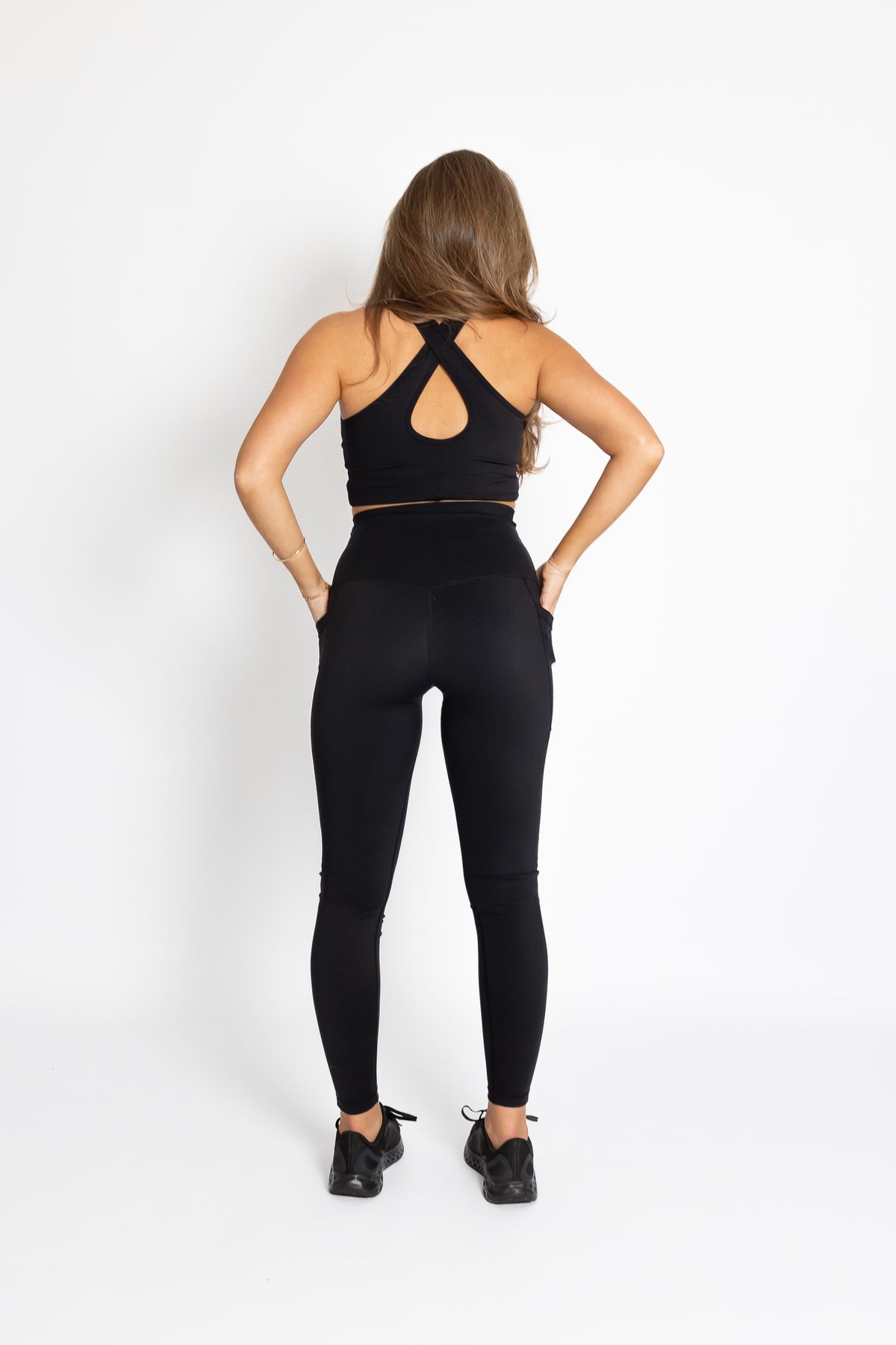 Premium Ultra High Waist Full Length Leggings - Black - Noosa Active