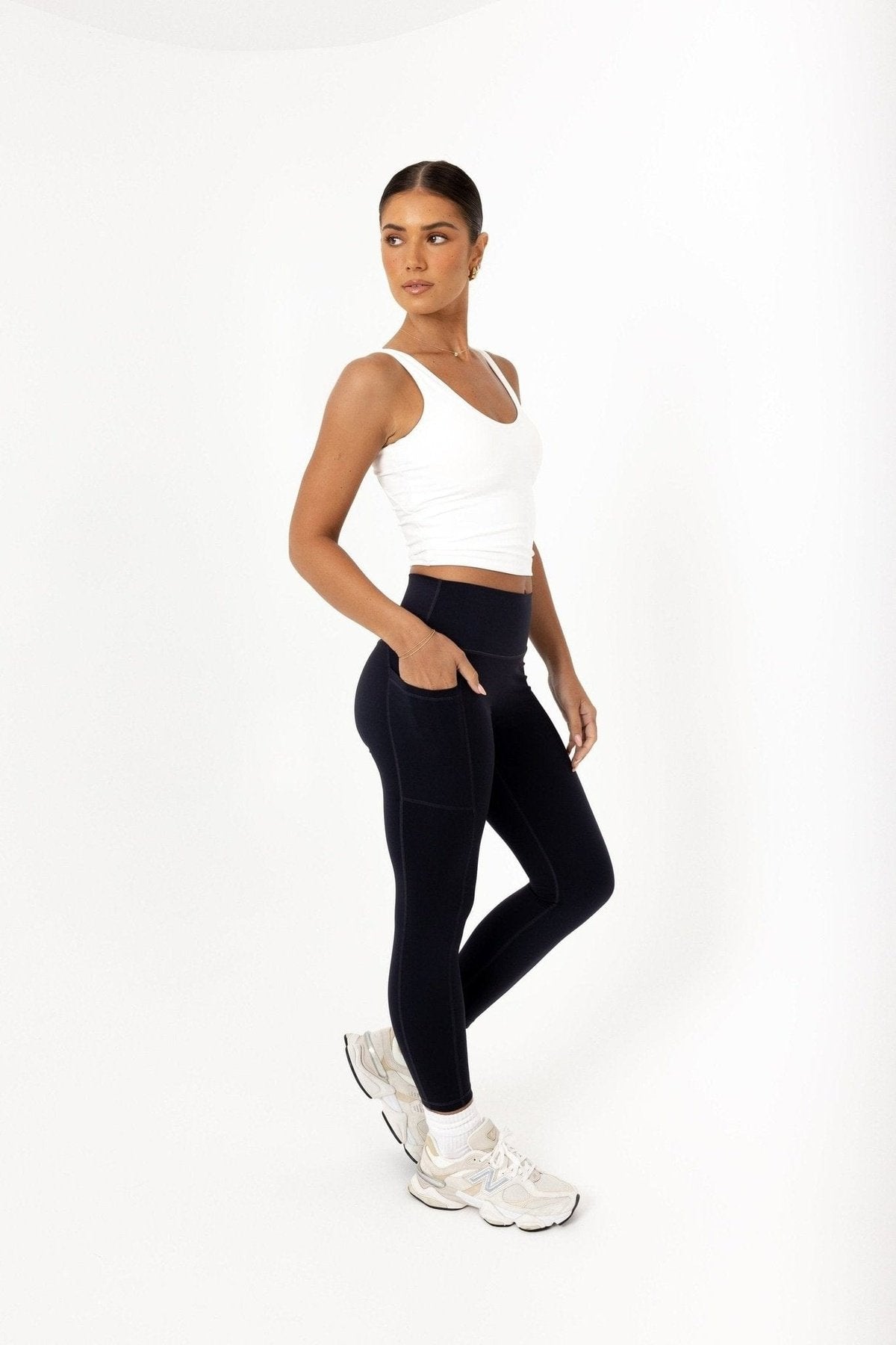 Noosa Active Bottoms Premium 7/8th Length Leggings - Navy