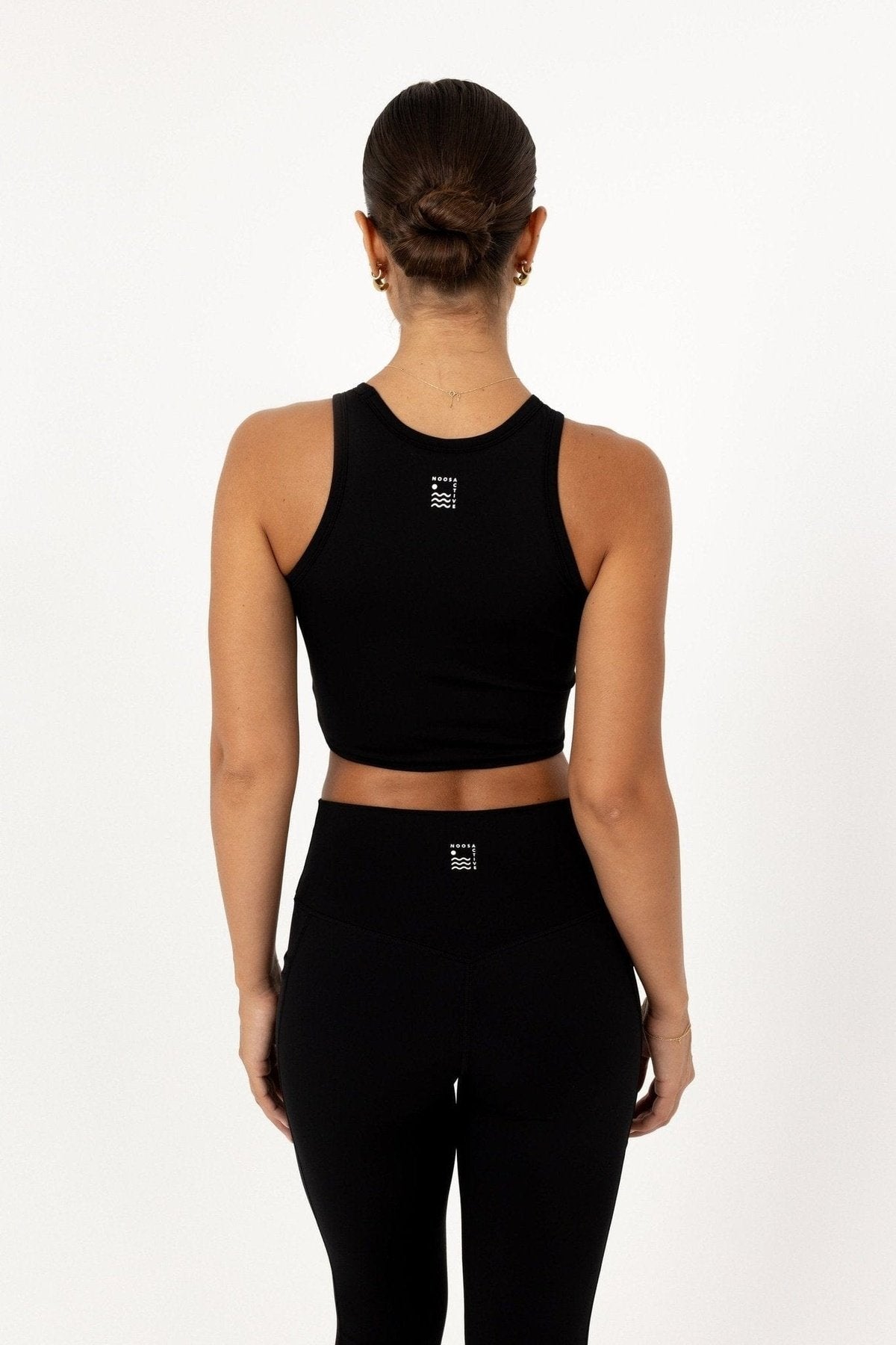 Noosa Active Tops Estelle Compressive Crop Top - Black